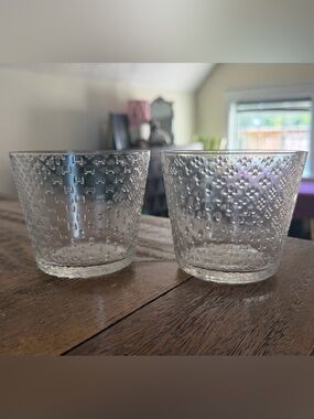 littala "Tundra" Tumblers by Oiva Toikka, Vintage, Finland, 1970, Set of 2